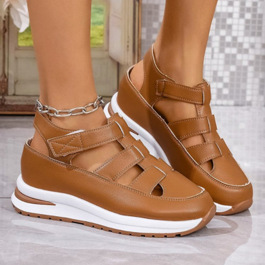 Damen sportliche Sneaker mit atmungsaktivem Obermaterial und rutschfester Sohle EB