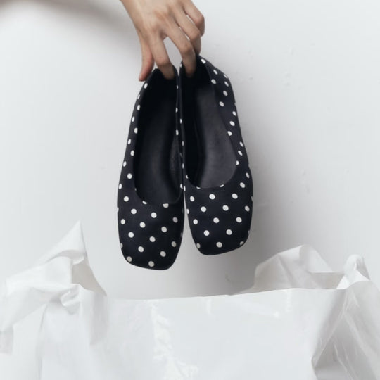 Damen Ballerinas mit eleganter Punktestruktur und bequemem Innenfutter EB