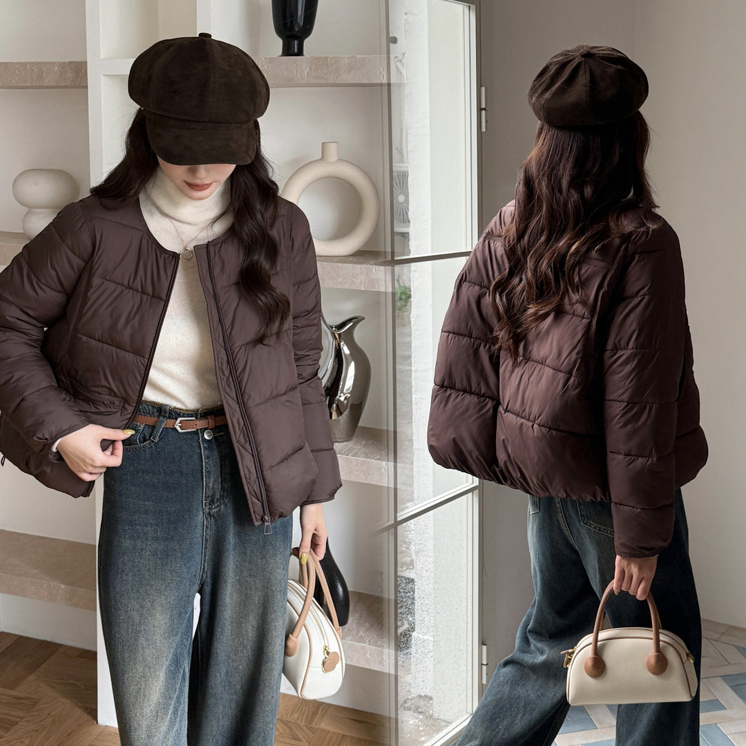 Damen Wärmende Steppjacke mit modischem Schnitt und Taschen EB