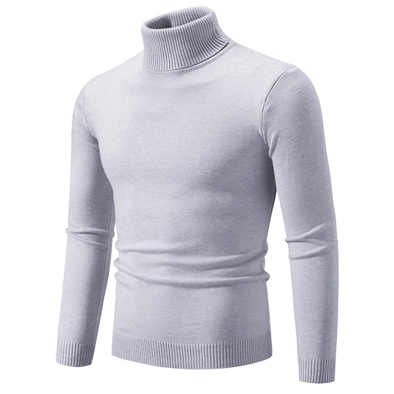 Herren nan Slim-Fit Rollkragenpullover aus Feinstrick mit geripptem Stehkragen und elastischem Bund EB