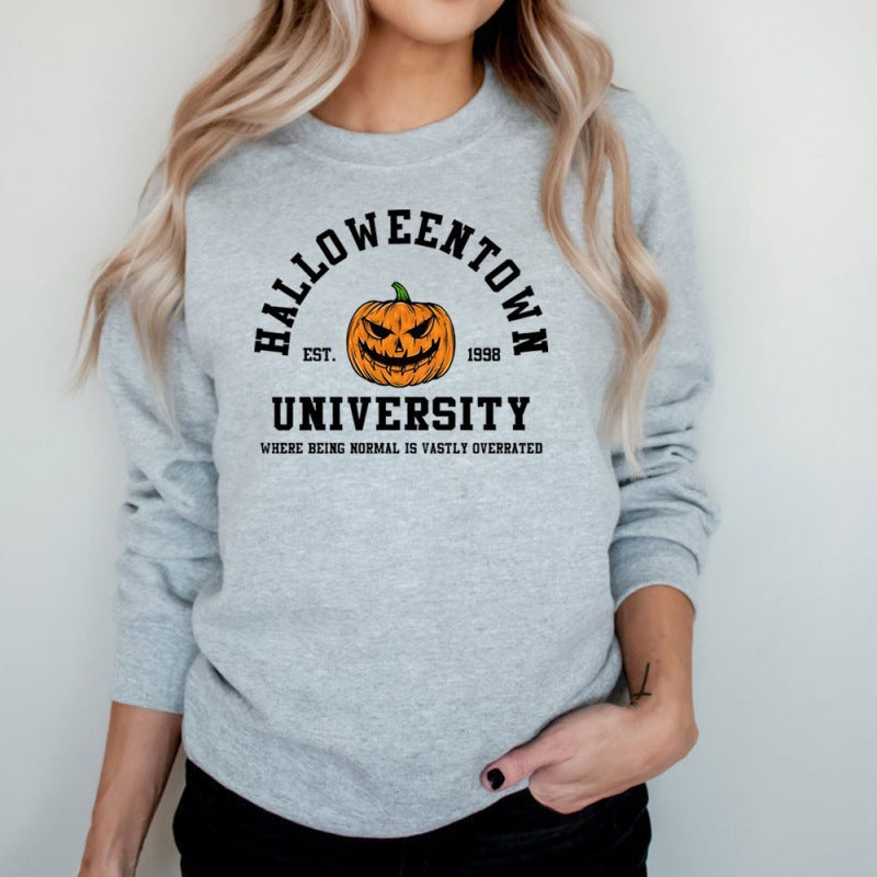 Damen Sweatshirt mit kreativem Halloween-Design und bequemer Passform EB