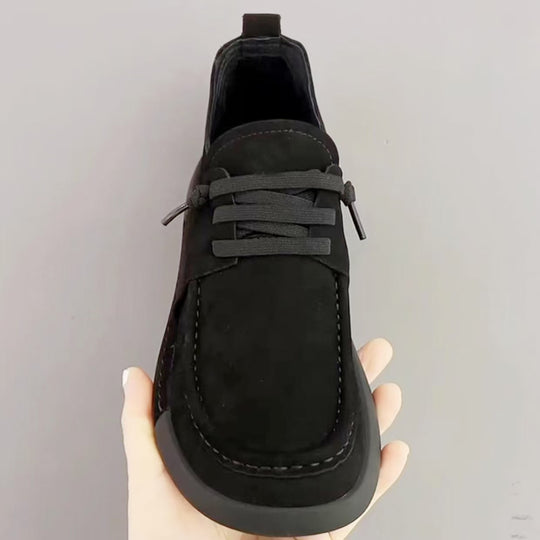Damen lässige Schnürschuhe aus hochwertigem Wildleder EB