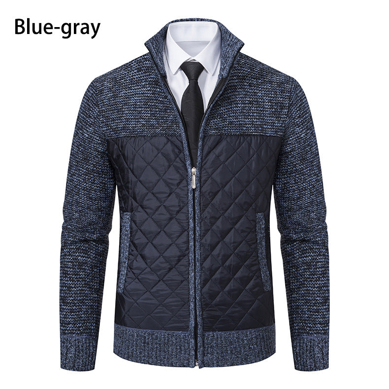 Herren gesteppte Freizeitjacke mit hochschließendem Kragen und praktischen Taschen EB