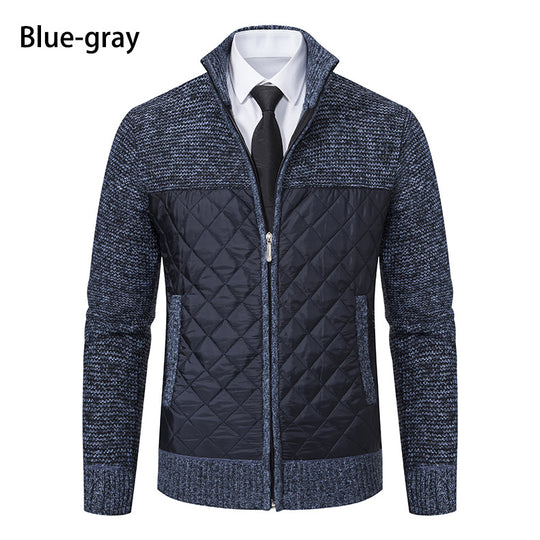Herren gesteppte Freizeitjacke mit hochschließendem Kragen und praktischen Taschen EB