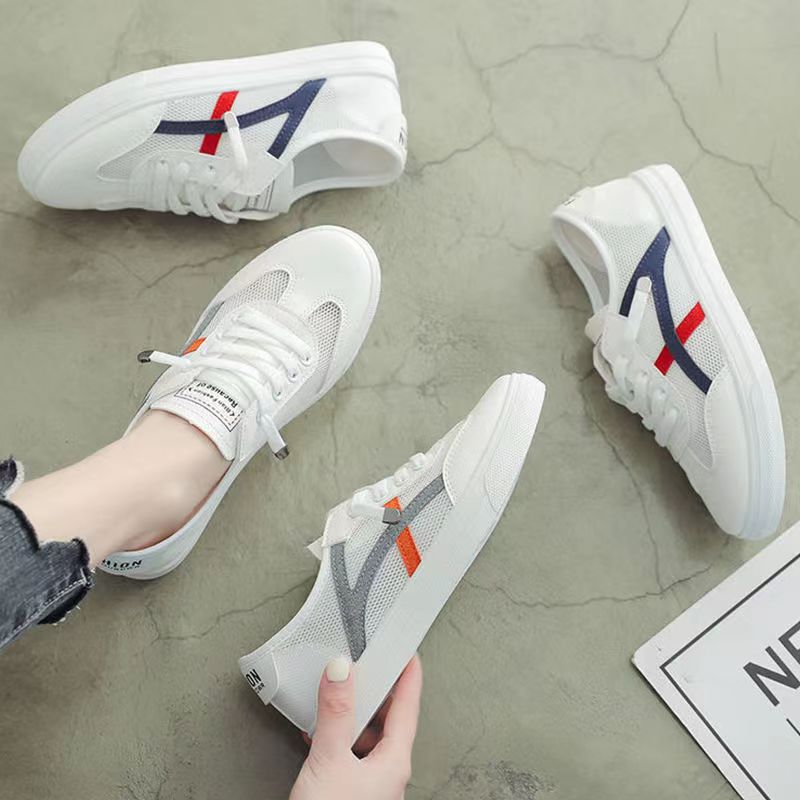 Damen sportliche Sneaker mit atmungsaktivem Mesh-Obermaterial EB