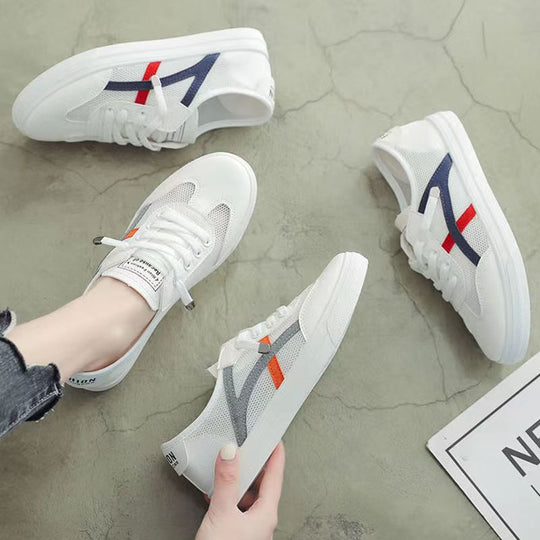 Damen sportliche Sneaker mit atmungsaktivem Mesh-Obermaterial EB