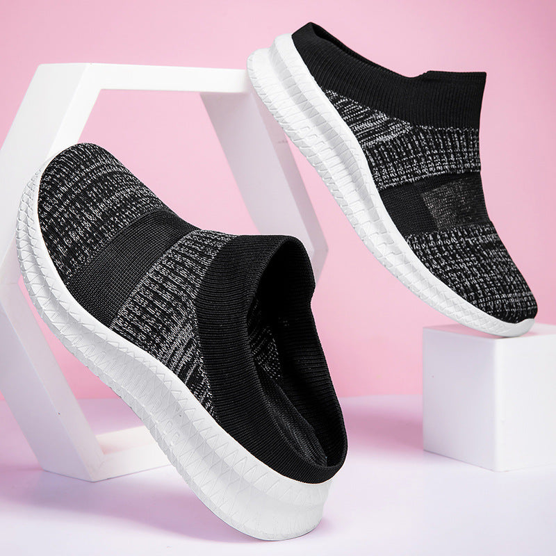 Damen Slip-On Sport Sneakers mit atmungsaktivem Obermaterial und flexiblem Sohlenprofil EB