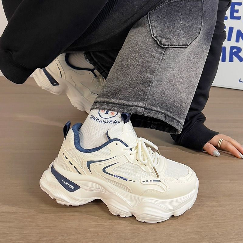 Damen Modische Chunky Sneakers mit dämpfendem Komfort und atmungsaktivem Obermaterial EB
