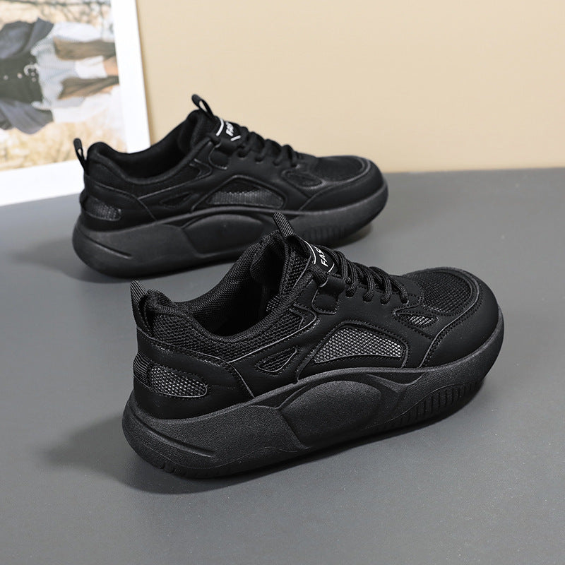 Damen sportive Plateausneaker mit luftdurchlässigem Netzgewebe und dämpfender ergonomischer Sohle EB