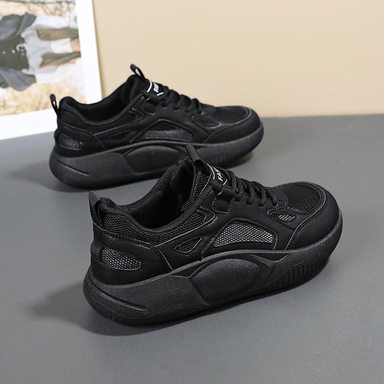 Damen sportive Plateausneaker mit luftdurchlässigem Netzgewebe und dämpfender ergonomischer Sohle EB