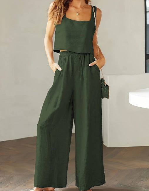 Damen luftiges Zwei-teiliges Ensemble mit lockerem Schnitt EB