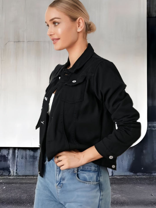 Damen Lässige Utility-Jacke mit strukturierten Details EB