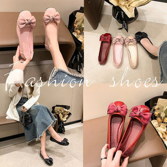 Damen Ballerinas mit eleganter Schleifenapplikation und modischem Design EB