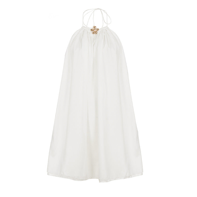 Damen Luftiges Maxikleid mit verstellbaren Trägern und elegantem Dekolleté EB