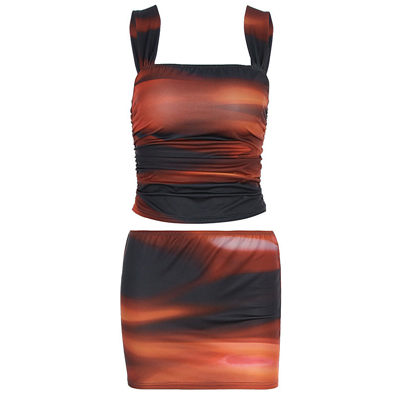 Damen Mini-Kleid mit gerafftem Oberteil und elastischem Bund EB