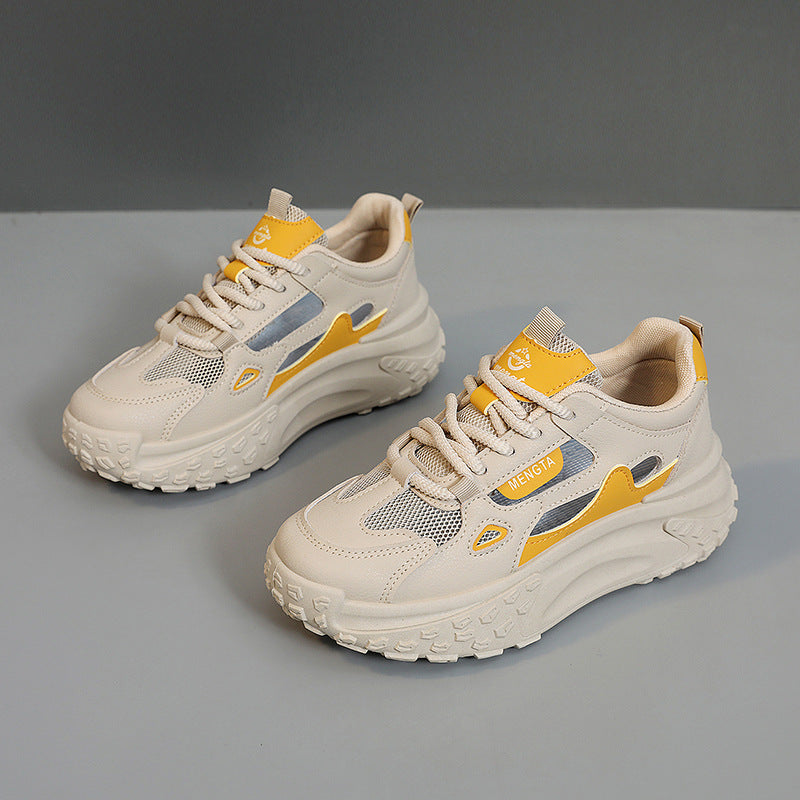 Damen Chunky Sneakers mit atmungsaktiver Oberstruktur und rutschfester Sohle EB