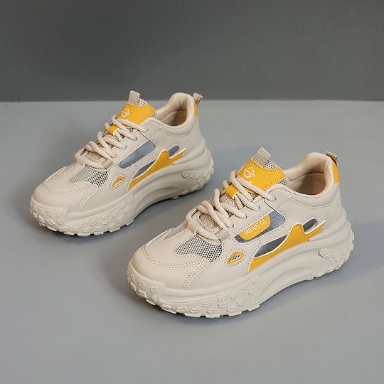 Damen Chunky Sneakers mit atmungsaktiver Oberstruktur und rutschfester Sohle EB
