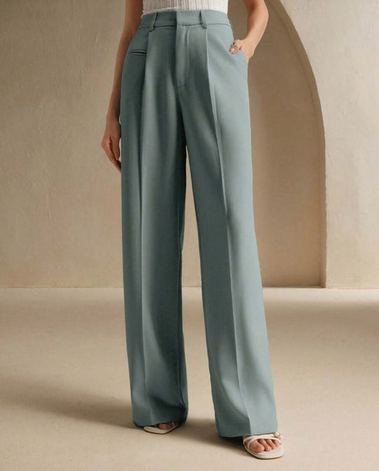 Damen Weite und elegante Anzughose mit hohen Bund EB