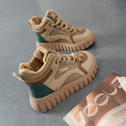Damen Sportliche High-Top Sneakers mit gefüttertem Innenbereich und rutschfester Sohle EB