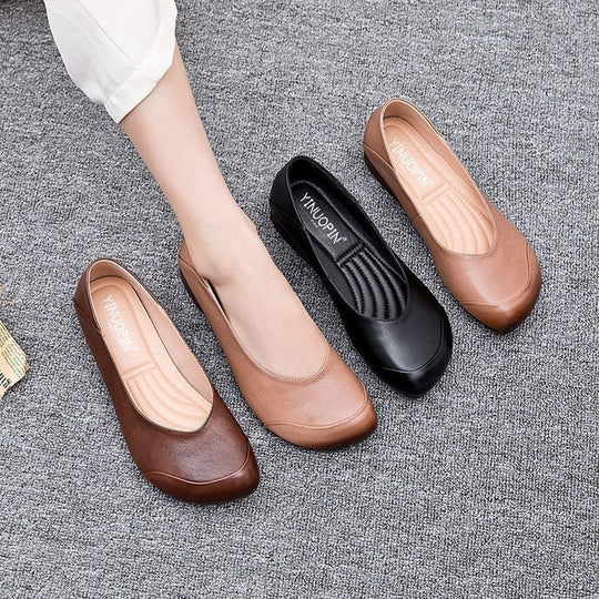 Damen nan elegante Slipper-Ballerina mit ergonomischem Komfortfußbett und dezenter Ziernaht EB