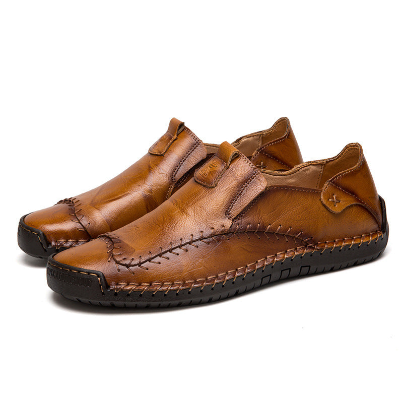 Damen Elegante Mokassins aus hochwertigem Leder mit bequemem Druckverschluss EB