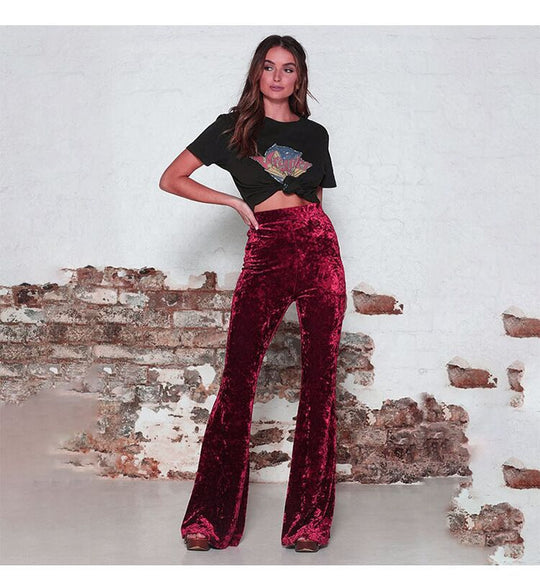 Damen Samtweite Hose EB