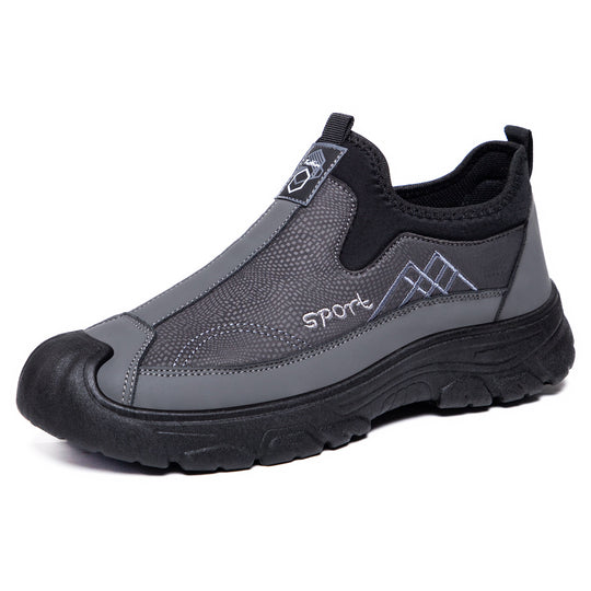 Herren nan robuster Slip-On Arbeitssneaker mit verstärkter Zehenkappe, rutschfester Profilsohle und elastischem Einstieg EB