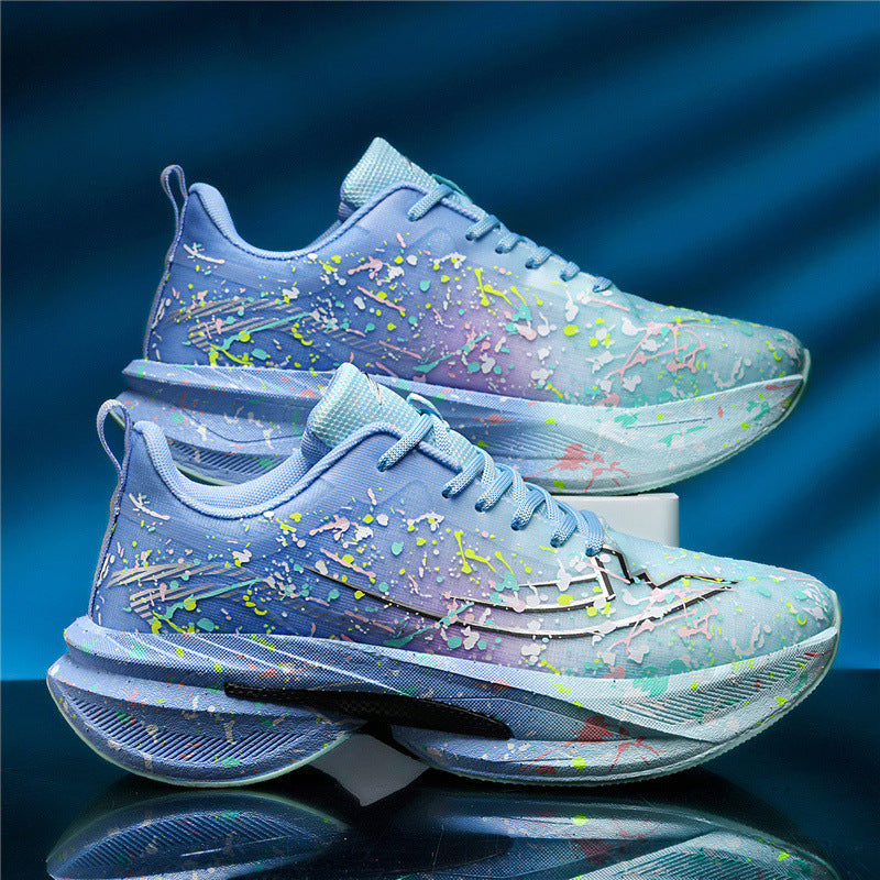 Unisex künstlerische Laufsneaker mit farbspritz-Design, sockenähnlichem Einstieg und gedämpfter Hohlkern-Zwischensohle EB