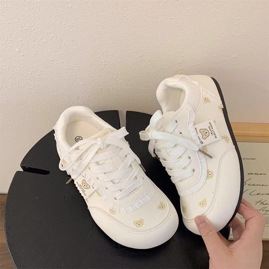 Damen Sneakers mit bezaubernden Bärenmotiven und bequemer Dämpfung EB