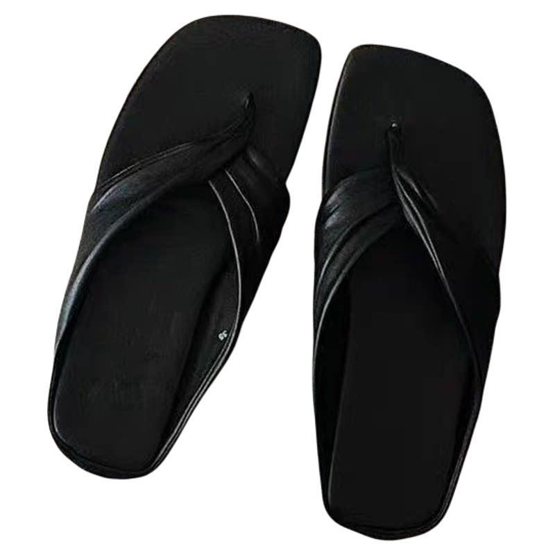 Damen Zehentrenner-Sandalen mit geflochtenen Riemen und komfortablem Fußbett EB