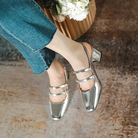 Damen elegante Slingback-Pumps EB