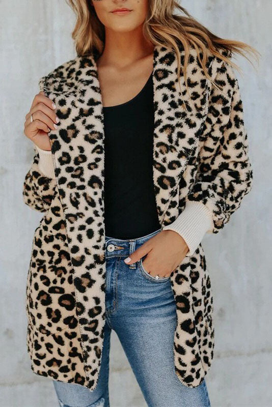 EB | Entscheidungen Brauner Leopard Teddy Mantel