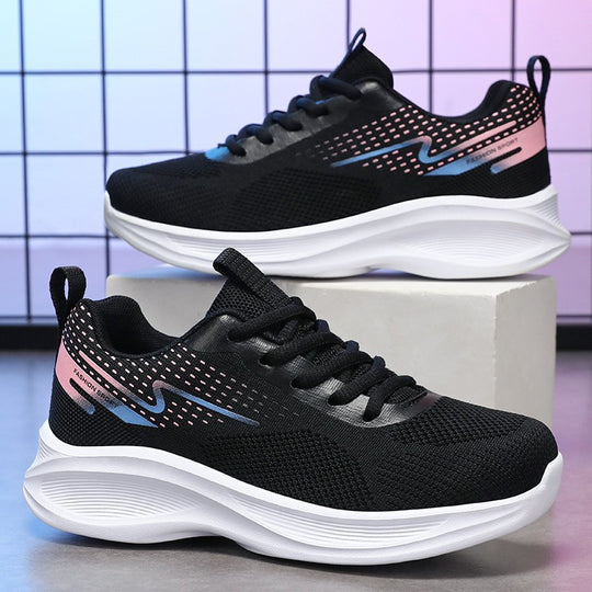 Damen Atmungsaktive Komfort-Sneaker mit dämpfender Sohle EB