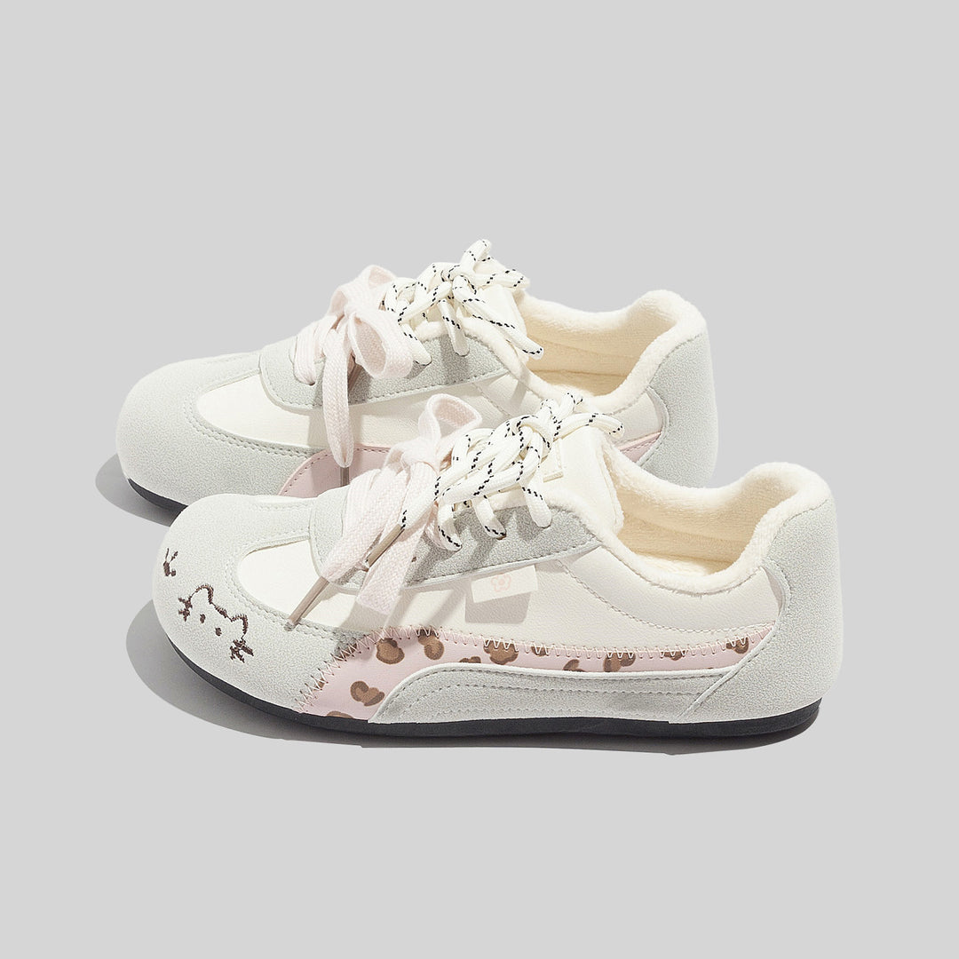 Damen Sneakers mit verspieltem Katzenmotiv und bequemer Dämpfung EB
