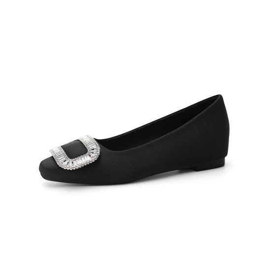 Damen Ballerinas mit elegantem Strassdetail und komfortablem Fußbett EB