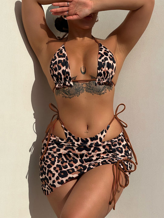 Damen Bikiniset mit verspieltem Rüschendetail und modischem Saum EB