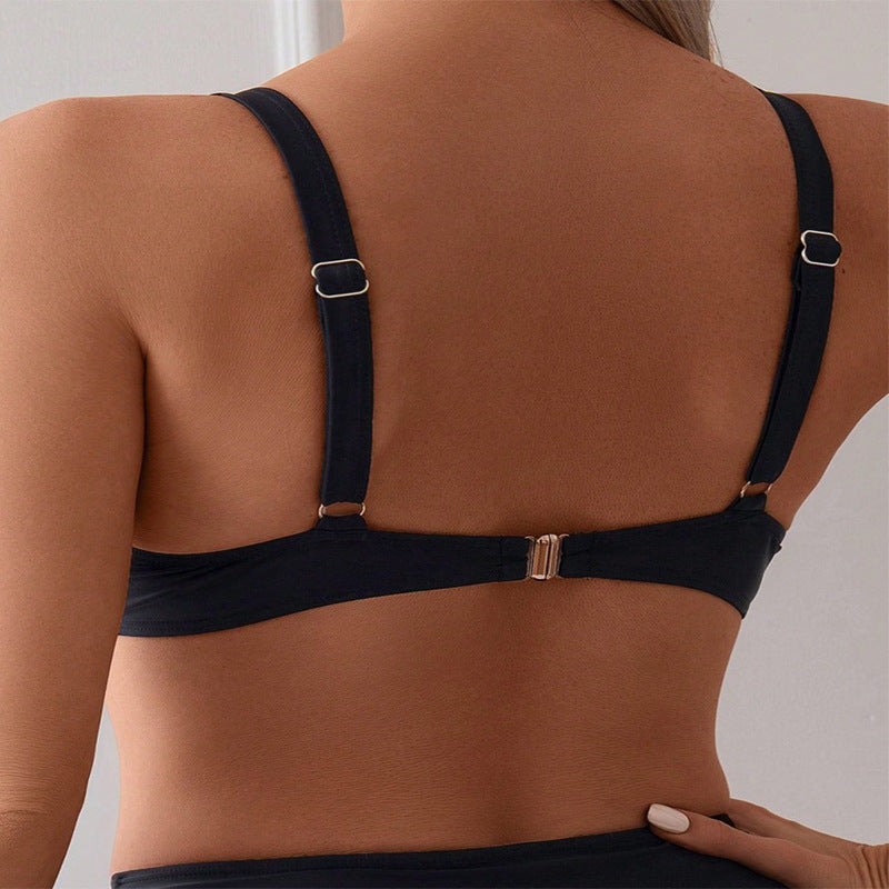 Damen Hochgeschnittener Bikini mit elegantem Schnitt und modischen Akzenten EB