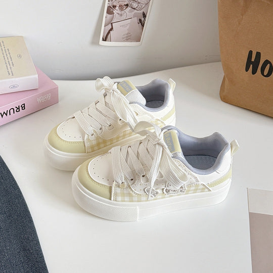 Damen Sneakers mit modischem Karomuster und komfortabler Sohle EB