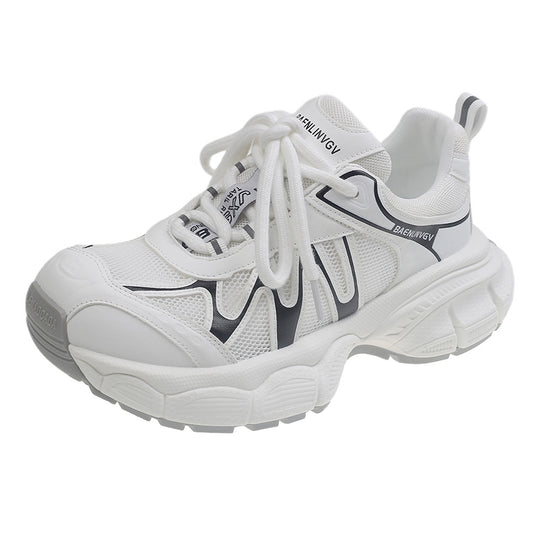 Damen sportliche Lauf Sneakers mit atmungsaktiver Mesh-Oberfläche und dämpfender Sohle EB