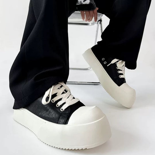 Damen Plateau-Sneaker im minimalistischen Design mit dicker Sohle EB