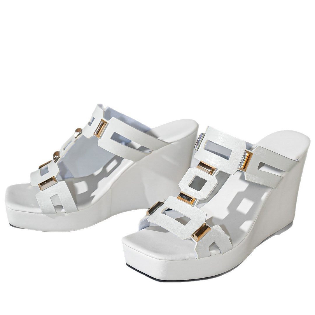 Damen Wedge-Sandaletten mit raffinierten Riemendesigns und gleitendem Tragekomfort EB