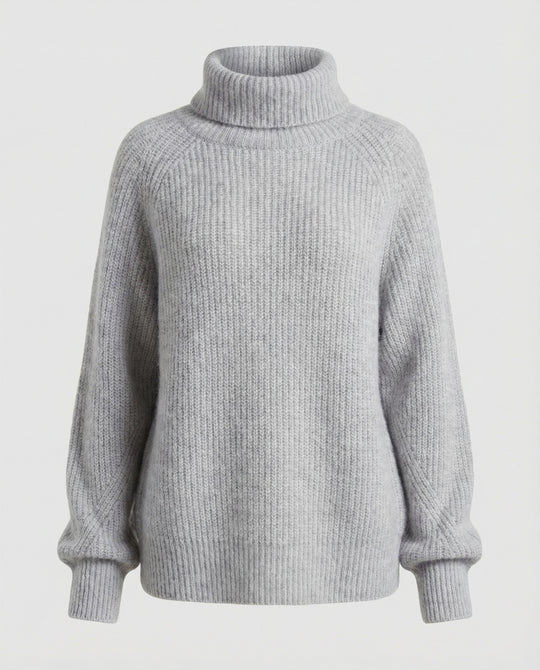 Damen Kuscheliger Rollkragenpullover aus weicher Baumwolle EB