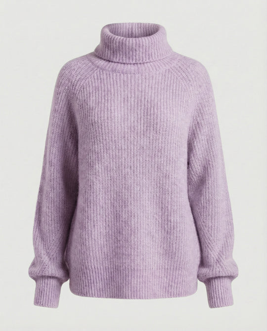 Damen Kuscheliger Rollkragenpullover aus weicher Baumwolle EB