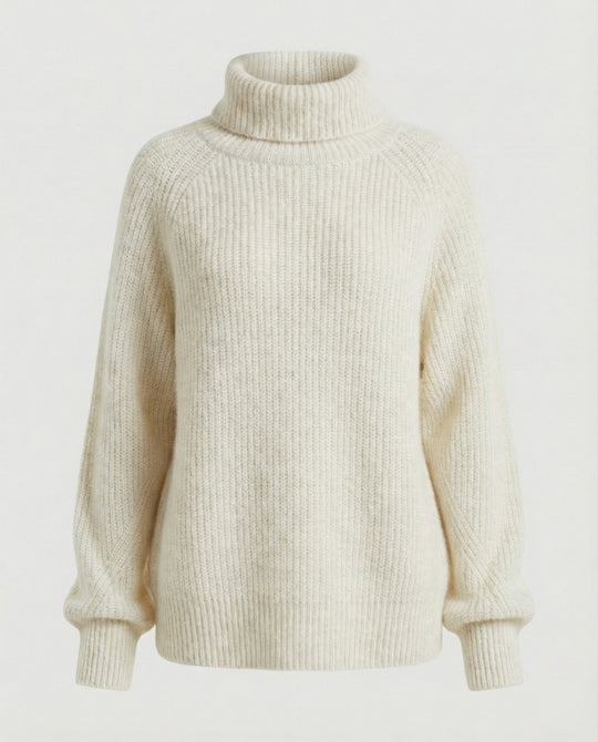 Damen Kuscheliger Rollkragenpullover aus weicher Baumwolle EB