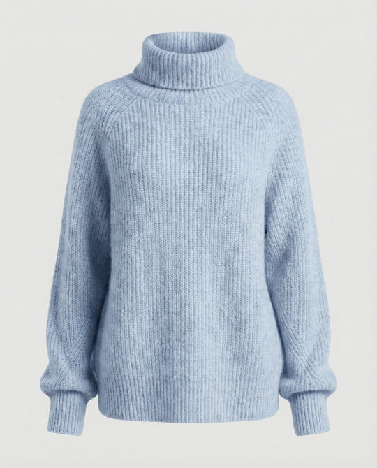 Damen Kuscheliger Rollkragenpullover aus weicher Baumwolle EB