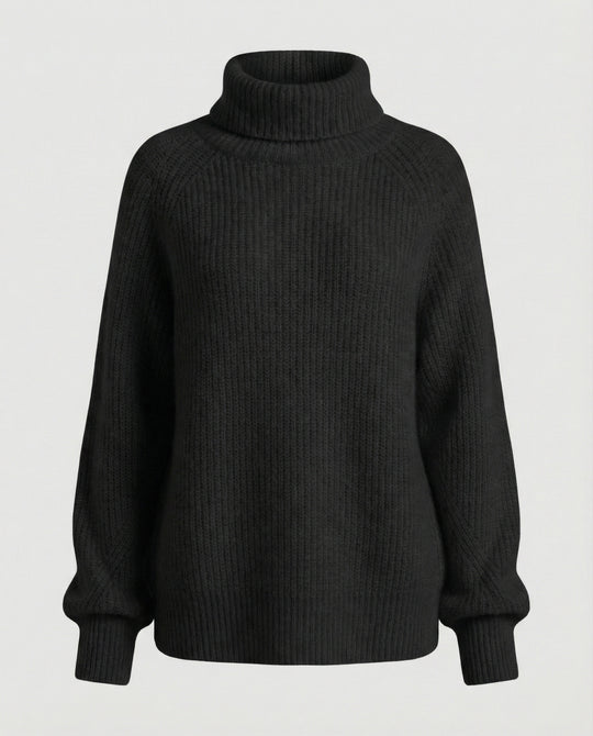 Damen Kuscheliger Rollkragenpullover aus weicher Baumwolle EB