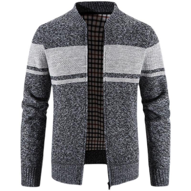 Herren modische Strickjacke mit strukturiertem Design EB