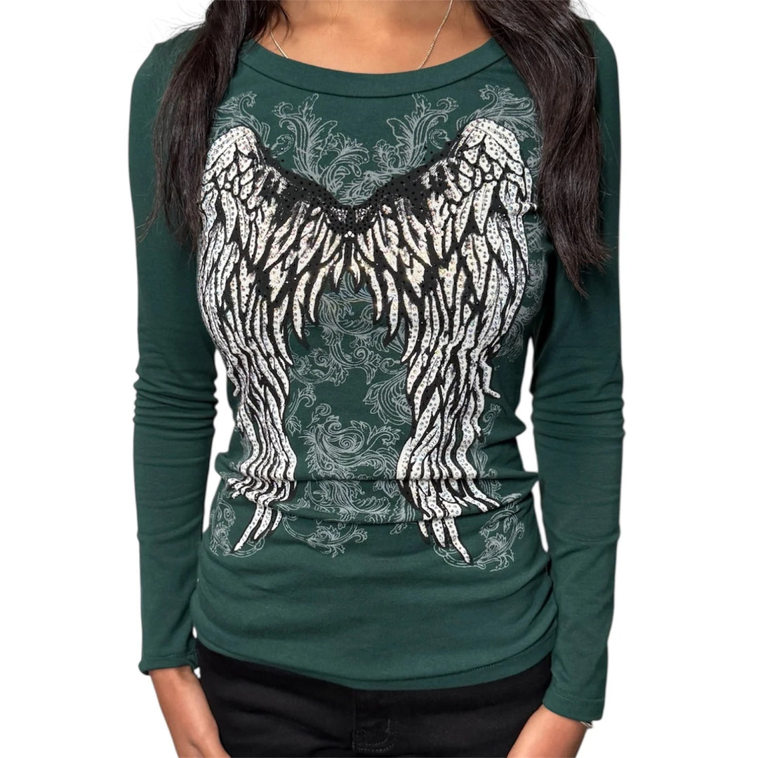 Damen T-Shirt mit Engelprint EB