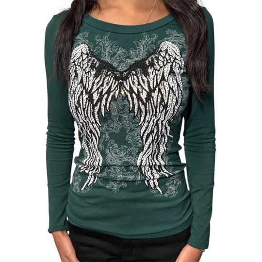 Damen T-Shirt mit Engelprint EB
