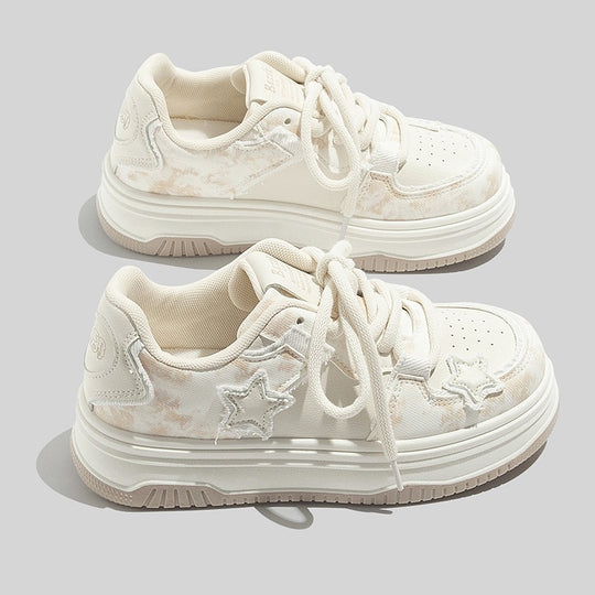 Damen Sportliche Sneakers mit Sternen-Details und bequemer Dämpfung EB